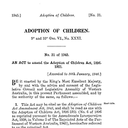 Adoption of Children Act Amendment Act 1945